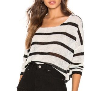 superdown Black and White Striped Sweater like new boxy